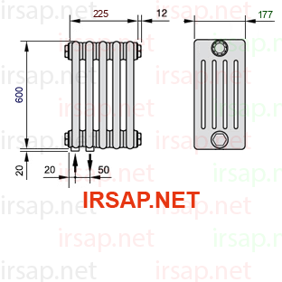 Радиатор IRSAP Tesi 50600/5 T18 CL 01